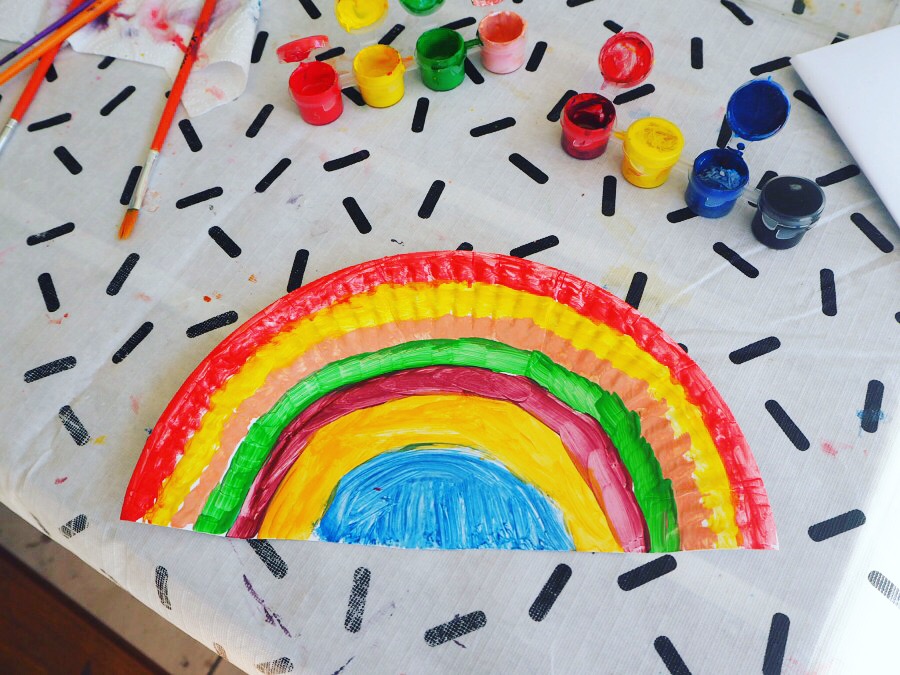 Paper Plate Rainbow Craft 