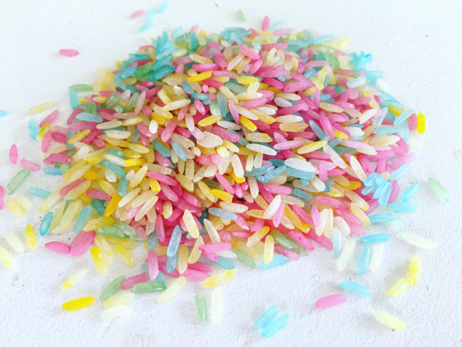 How to Make Rainbow Colour Rice for Sensory Play 