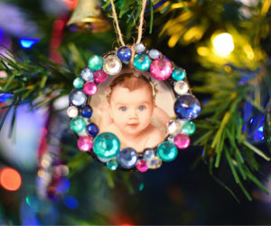 wreath decoration using a photo