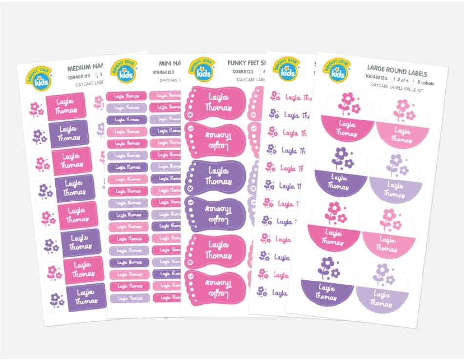 name labels - day care labels -- what you get